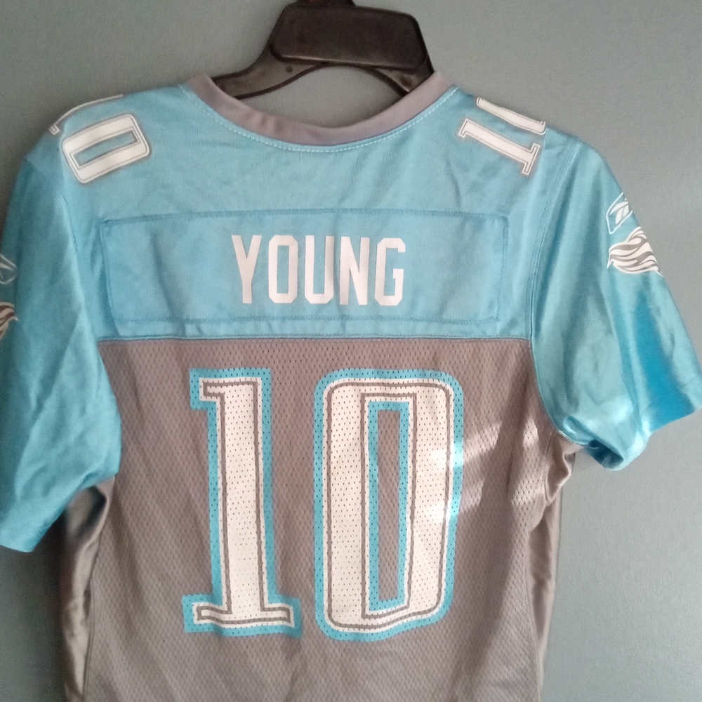 Tennessee Titans Vince Young 10 NFL Football Jersey Youth Medium Blue Gray